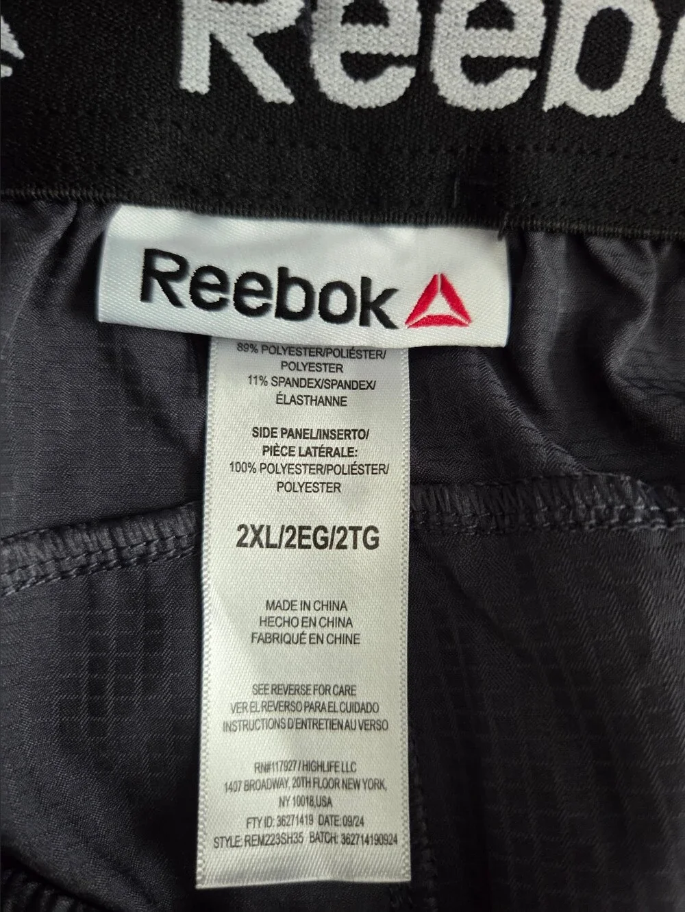 Reebok Men's Charcoal Athletic Shorts Size 2XL